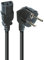 APM 510013, Cordon D'Alimentation Secteur CEE 7-7/Iec C13 Male Coude/Femelle Noir
