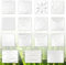 3D Wandpaneele, Zuckerrohr- & Bambusfaser weiß - 100% Natur Paneele Wandverkleidung (50x50cm JULIA, 10 Quadratmeter), Wandverkleidung, Wandpaneele, Deckenplatten
