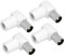 Koax Stecker Antennenstecker Buchsen Koaxialstecker Adapter Verbinder SAT TV (4 Stück, Winkelstecker)
