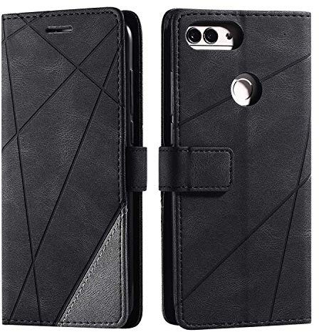 SONWO Coque pour Huawei Honor 9 Lite, Etui en Cuir PU Portefeuille Housse Fermeture Magnétique und Flip pour Huawei Honor 9 Lite, avec Fermeture Magnétique, Noir