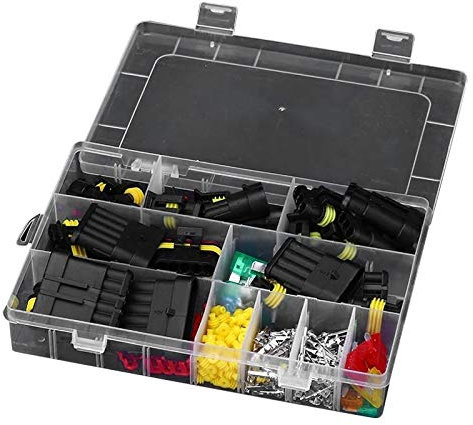 HZLXF1 Wasserdichter HID-versiegelter Kabel-Stecker-Kit-Anschlussklemmen Xenon-Lampen-Kabel-Isolierhülse für Autos und Motorräder und andere Fahrzeuge geeignet