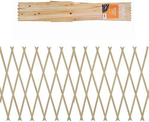 busybee 1 x 6ft x 2ft NATURAL brown expanding garden trellis 5060888000009 (NATURAL)