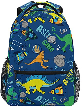 Children's Backpack, Schoolbag Dinosaurs Space Large Capacity Students Bookbag Rucksack Knapsack for Boys Girls Adults Teen