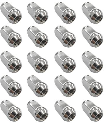 20 Radmuttern geschlossen Kegelbund 60° M12 x 1,5 silber geeignet für Aluminium und Stahlfelgen kompatibel mit Hyundai, KIA, Mazda, Chrysler, Honda, Ford