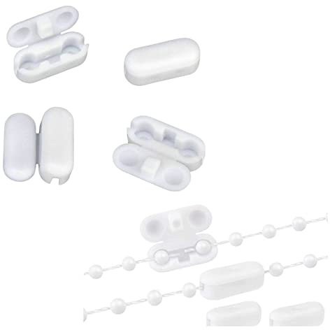 Roller Cord Connector Chain Clips – Plastic Chain Connectors Replacement for Roller, Roman & Vertical Window Blinds – Pack of 20