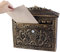 briefkästen Antiker Briefkasten aus Aluminiumguss, an der Wand montierter abschließbarer Briefkasten, wasserdichter Retro-Briefkasten aus Metall mit Schloss