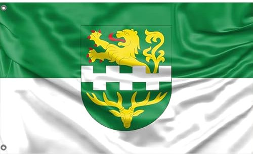 Die Stadt Bergisch Gladbach, Flagge Nordrhein-Westfalen | Einzigartiger Designdruck | Hergestellt in EU (90x150 cm)