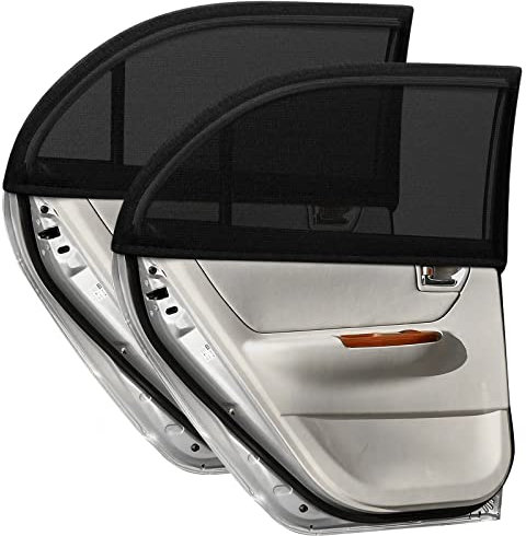 LSTRAGY Car Window Shades for baby, 2 Pack Car Sun Shade for Baby Kids Adults Pet, Large Size Mesh Covers Rear Side Sun Shades for SUV MPV Block UV Rays & Privacy Protection