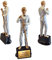 eberin · Billard Pokal · Billardspieler Trophäe · Billard Wanderpokal · Billardspieler mit Queue · Billard Pokal mit Wunschtext · Größe 18 cm