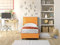 EVERGREENWEB Letto Singolo con Contenitore 80x195 cm Elegante Struttura Letto Imbottita per Adulti e Ragazzi, Rete a doghe in Legno Inclusa, Moderna Testiera Rivestimento SFODERABILE Giallo Ocra ARLES