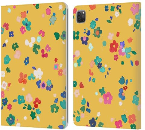 Head Case Designs sous Licence Officielle Ninola Ditsy Flowers Jaune Nature Audacieux Étui Portefeuille en Cuir Compatible avec Apple iPad Pro 11 2020/2021 / 2022