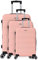 TROLLEY ADC Set de 3 valises rigides – Cabine 55cm, Moyenne 66cm, Grande 76cm – ABS renforcé – Roues Doubles 360° silencieuses – Cadenas à Code – Rose Gold – Collection Tropic Livraison Gratuite