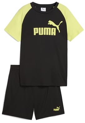 PUMA Jungen ESS No.1 Logo Poly Tee and Shorts Set B Gestrickte Anzüge, PUMA Black, 140