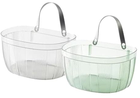 Rordigo 2Pcs Accroche-Panier Mural pour Plantes Suspendues, Paniers Suspendus pour Rangement, Organisateur Suspendu pour Pots de Plantes de Salle de Bain, Facile à Installer