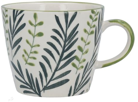 Ceramic Mug, Green Leaf Coffee Cup, Tea Cup, Rosemary & Thyme Mug, Kitchen Gift, Mug for Tea, Coffee Mug, Housewarming Present