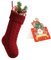 meioro Weihnachtsstrümpfe mit Grußkarte, 46cm/18in Große Größe Kabel Strick Weihnachtsstrümpfe, Kamin Hängende Weihnachtsstrümpfe für Urlaub Familie Party Festival Dekorationen (Rot, 1 Pack)