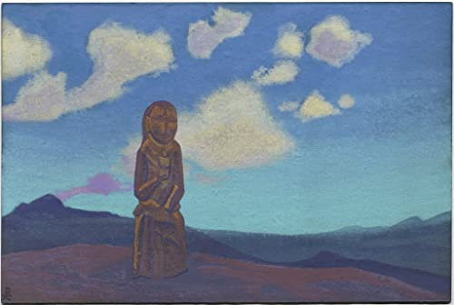 IPLUPJDY Image sur Toile Impressions d'art Image sur Toile Gardien du Calice Mongolie par Nicholas Roerich Tableaux en Toile Pour les Décorations pour la Maison 60x90cm