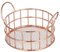 OFFSCH Metal Art Storage Basket Multifunctional Organizer for Cosmetics Snacks Office and Room Gold