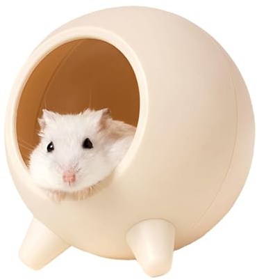 Hamster-Schlafnest – Hamster-Keramik-Kühlnest, gemütliches Versteckhaus | Kleintiere Sandbad Höhle Käfigzubehör, Käfigzubehör, Winterhütte für Zwerghamster, Rennmäuse und Igel