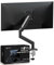 ULTRARM Single Monitor Arm Desk Mount Gas Spring VESA Stand for 13 to 34 Computer screens C-Clamp & Grommet Table Mount Height Adjustable Arm up to 22lbs VESA Fits 75/100mm Sentry Black MA10E-S