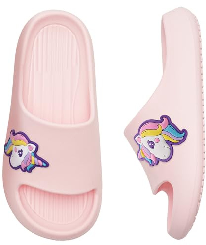 WateLves Ciabatte Bambina Bambino Ciabatte da spiaggia Sandali Piscina estive per bambina Antiscivolo Scarpe da doccia estive Pantofole per bambina(Unicorno, 34/35EU)