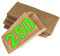 Loxato 250 Bolsas Papel Kraft Marrón - Sobres - Bolsas de Papel para Bocadillos, Bolleria, Pan, Empanadas, Alimentación, Dulces, llevar Desayuno - 12x5x27cm