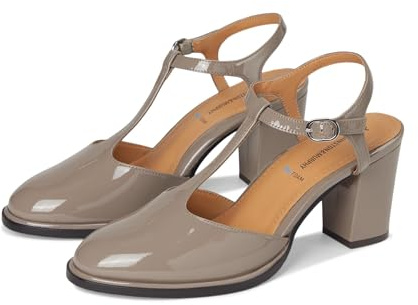 Johnston & Murphy Women's Amy T-Strap Pumps, Taupe, 7