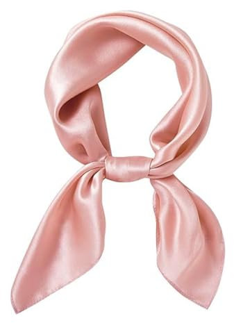 Damen Seidentuch Seide,Seidenschal in Uni-Farbe,Leicht Seidenschal,Rosa Halstuch Kopftuch,70x70cm Bandana,Rosa Elegante Schal Tuch,Quadratisches Einfarbig Seidentuch,für Frauen & Mädchen.