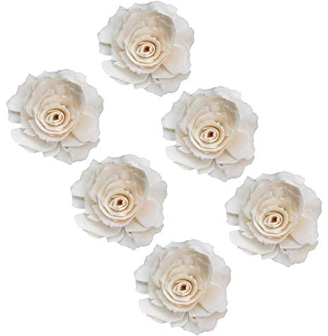 Holibanna 6stücke Duftöldiffusoren Weiß Handgefertigte Aromadiffusorenblumen Aus Natürlichem Material Duftstäbchen Für Wohndekor Schnell Absorbierend Für Gesamten Raum