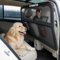 Dog Guard for Car Boot & Back Seat with Wider Coverage, Universal Fit Dog Barrier for Car, SUV & Truck, Dog Car Divider with Chew-Proof Transparent Net and Sturdy Metal Frame for Backseat & Trunk