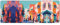 GGNKDL Vibrant Town Prints Tapis de souris de jeu XXL Grand tapis de souris long et étendu Tapis de souris en caoutchouc antidérapant Bords cousus Tapis fin 80 x 30 x 0,3 cm
