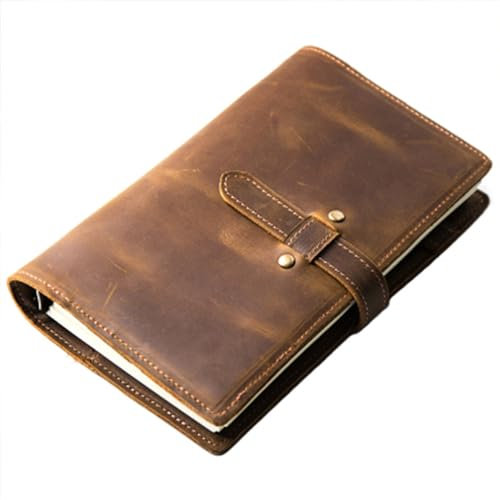 DDNGEJ Leder Notizbuch A5A6 Leder Handbuch Reise Notizbuch Retro Notizblock Flipchart Tagebuch für Künstler Reisetagebuch