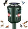 Katzenschreck Ultraschall Solar Tiervertreiber, 360° Marderschreck mit LED-Licht Katzenabwehr Marderabwehr Garten IP66 Wasserdicht 5 Modus Waschbär Abwehr für Katzen Hunde Marder Mäuse Vögel