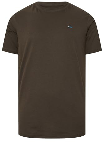 BadRhino Big & Tall Core Essential Everyday Tee Crew Neck Short Sleeve T-Shirt Top - Men's Longer Length 100% Cotton - M to 8XL