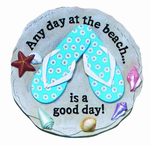 Spoontiques - Gartendekoration - Strandsandalen Trittstein - Dekostein für den Garten