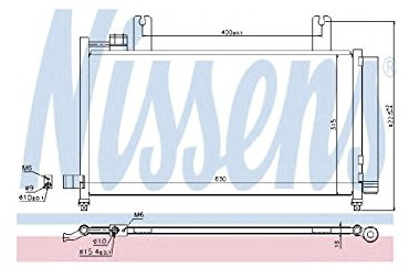 NISSENS Kondensator, Klimaanlage 940328 | Kompatibel mit: FIAT SEDICI, SUZUKI SX4