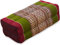 livasia Block Yogakissen eckig - 17x34x12cm - Meditationskissen mit Kapok, Stützkissen Bolster rechteckig, Yoga Pilates Zubehör Nackenkissen, Thaikissen fest handgefertigt (Rot/Grün)