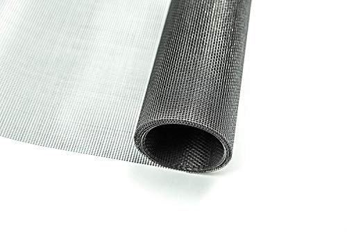 Fliegengitter Gewebe Insektenschutzgewebe für Fenster und Türen Rollenware 1,50 x 5,0 Meter schwarz Mückengitter Insektenschutz Fliegennetz Fiberglas