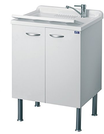 Negrari 6007SK Lavatoio Lavapanni in Nobilitato Idrofugo L60 x 60 x 85H cm, Bianco