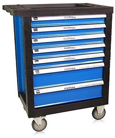 Merschbrock Trade GmbH Werkstattwagen, Groß, Blau, Industriell, Rechteckig, 1 Flügeltür, Bodenmontage, Freistehend, Garage, Werkzeuge