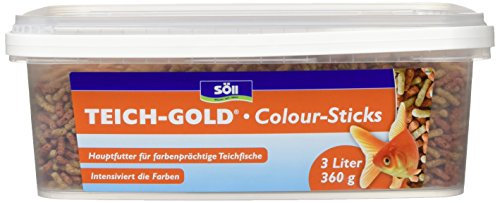 Söll 83189 TEICH-GOLD Colour-Sticks, 3 L - Proteine, Vitamine und Spurenelemente für vitale und gesunde Fische, zum Füttern im Gartenteich