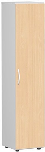 Gera Möbel Schranksystem Flex Flügeltürenschrank, Drehtürenschrank, Holzdekor, buche/lichtgrau, 40 x 42 x 180.8 cm
