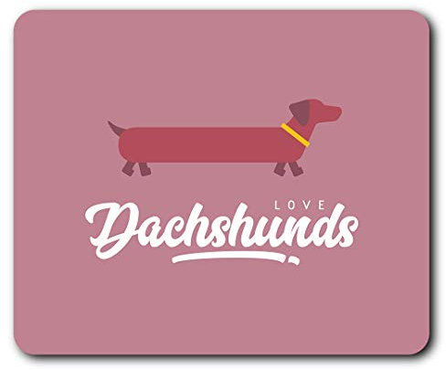 Destination Vinyl Ltd Love Dachshunds Sausage Dog Mouse Mat Pad Computer PC Laptop Gaming Office Home Desk Accessory Gadget 24508