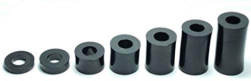 5x DISTANZHÜLSEN KUNSTSTOFF M12 SCHRAUBE 4MM BIS 20MM UNTERLEGSCHEIBEN 13x25 ROHR RUND HÜLSE Abstandhalter (Länge L = 12mm)