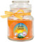 HS Candle Duftkerze als Ostergeschenk (Honigmelone-Duft), Design: Ostereier - Kerze als Osterdeko - 120g. Wachs mit ca. 30 Stunden Brenndauer