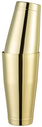 Boston Shaker Cocktail Set Couleur Or Lesté Double Timbale 850ml + 530ml Acier Inoxydable