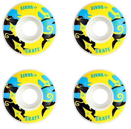 SSCYHT 4-Teilige Skateboardrollen, 52 Mm 101A Ersatzräder Für Skateboard Pennyboard Waveboard Cruiser