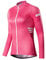 Santic Fahrradtrikot Damen Langarm Radtrikot Frau Fahrradshirt Damen Langarm Fahrradtrikot MTB Rosa EU L