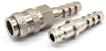Tirrito Inline Quick Release Fitting Coupling for 8mm Bore Butane/Propane Gas Hose - Ideal for BBQ, Patio Heaters, Camping and Caravan Cooking Equipment