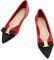 C.PARAVANO Flache Schuhe für Damen | Pumps weiß | Pumps Damen |Damen Pumps | Schwarze Pumps Damen | Pumps Schwarze |Schuhe Damen |Pumps Flach | Spitze Flache Schuhe A2-RED-41